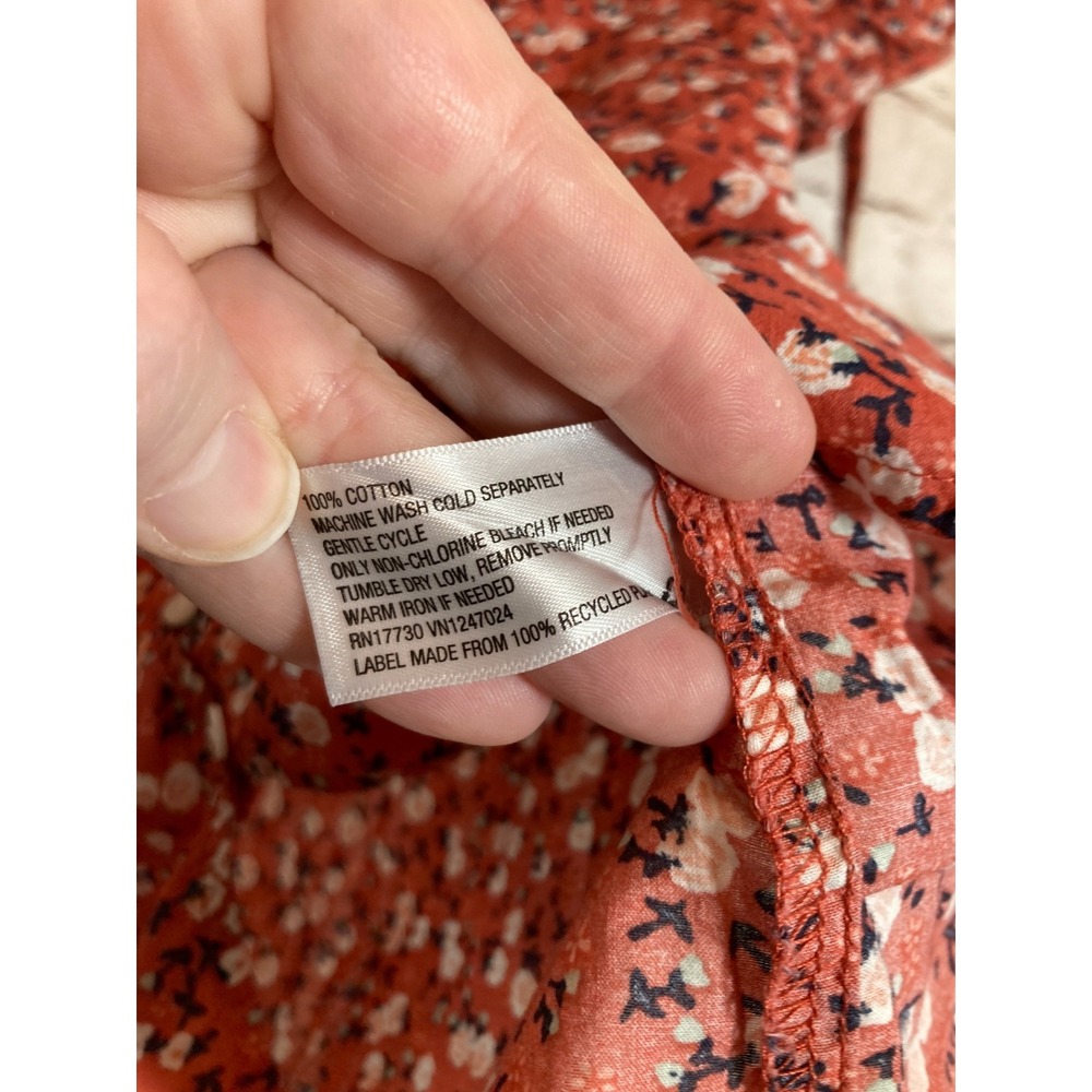 Universal Thread Peasant Top Large Dark Salmon Di… - image 11